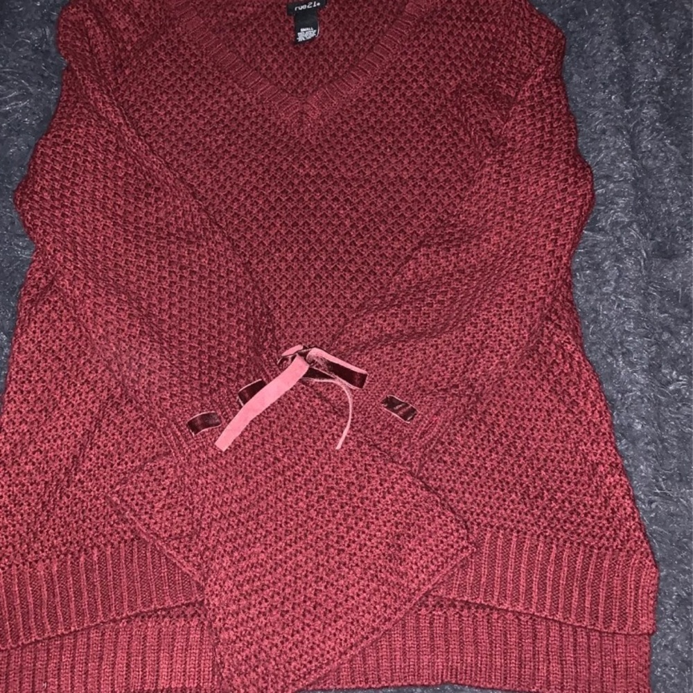 Maroon Dress Sweater